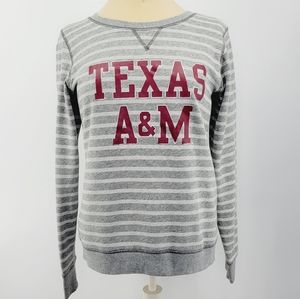 PINK Victoria's Secret Gray and Maroon Texas A&M Sweatshirt